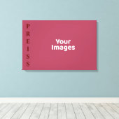 Burgundyファミリー名写真表示キャンバス印刷 キャンバスプリント (インサイチュ (ウッドフロア))