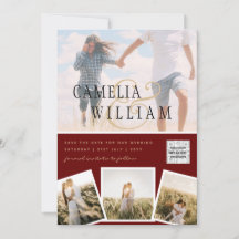 BurgundyフォトウェディングQRコード救日付