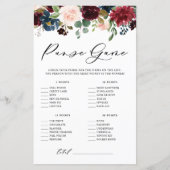 Burgundyフローラあなたの財布シャワーゲームの中に何があるか (正面)