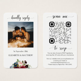 Burgundyフローラ写真QRコードスキャンしてRSVPへ