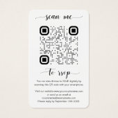Burgundyフローラ写真QRコードスキャンしてRSVPへ (裏面)