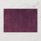 BurgundyフローラRSVP、応答、返信カード エンクロージャーカード (裏面)