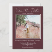 Burgundyミニマリスト写真Save The Date セーブザデート (正面)