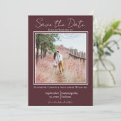 Burgundyミニマリスト写真Save The Date セーブザデート (スタンド正面)