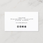 Burgundy手書きスクリプトソーシャルメディアのアイコン 名刺 (裏面)