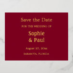 Burgundy日付フォイル招待状葉書を保存 箔招待状ポストカード<br><div class="desc">Burgundy日付フォイル招待状ポストカードを保存し、注文する前にオンラインのパーソナライズテンプレートを使用してポストカードの前面と背面をパーソナライズしてください。ハガキの前面には実在金箔文字が施され、背面には白い背景に黒インクが施されている。レイアウトを変更するカスタマイズか、または以外のイベントタイプのデザインに対しては結婚クリック、パーソナライゼーションテンプレートを下にスクロールし、「デザイン編集ツールを使用して編集」オプションを「さらに」に設定してください。</div>