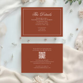 Burgundy書道エレガント詳細RSVP エンクロージャーカード