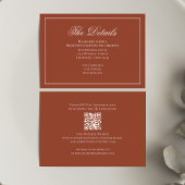 Burgundy書道エレガント詳細RSVP エンクロージャーカード