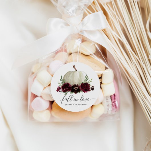 Burgundy素朴 Pumpkin秋インラブフェイスステッカー ラウンドシール