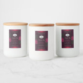 Burgundy製品ラベルHawaii花の葉ロゴ フードラベル (ボトル)