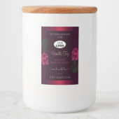 Burgundy製品ラベルHawaii花の葉ロゴ フードラベル (正面)