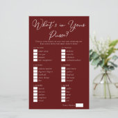 Burgundy財布のゲームの内容ブライダルシャワー (スタンド正面)