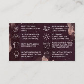 Burgundy金ゴールドWaxing AfterCard 名刺 (裏面)