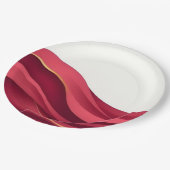 Burgundy ペーパープレート (アングル)