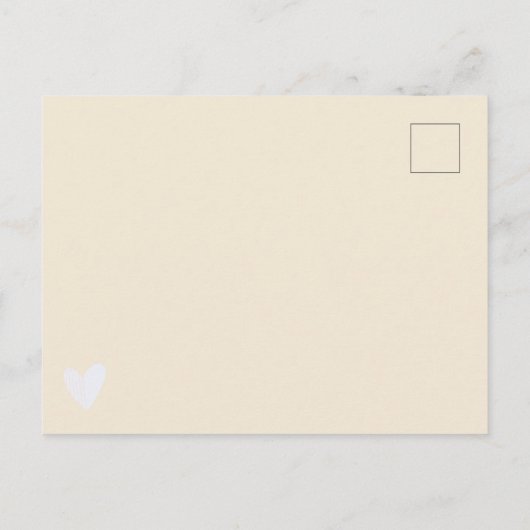 Burgundy モダン Cream日付の保存結婚日 案内ポストカード (裏面)