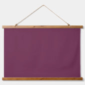 Burgundy 無地の 36"x26"水平 吊り下げ型タペストリー (正面)