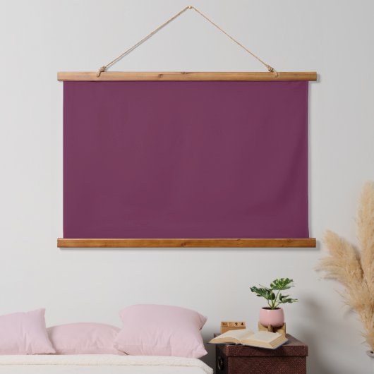 Burgundy 無地の 36"x26"水平 吊り下げ型タペストリー (寝室)