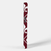 Burgundy(紋章の)フラ・ダ・リ(モノグラム付) Case-Mate iPhoneケース (裏面 / 右)