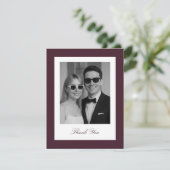 Burgundy 結婚's Thank You写真カード サンキューカード (スタンド正面)
