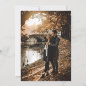 Burgundy 2 Photo Wedding Save The Date Card 案内状 (裏面)