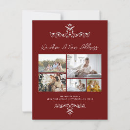 Burgundy 5枚の写真華美動画のお知らせ ポストカード