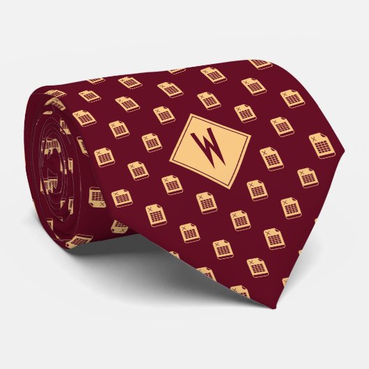 Burgundy Accountant Spreadsheet ネクタイ (ロール)