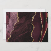 Burgundy Agateスクリプトウェディング日付を保存 セーブザデート (裏面)