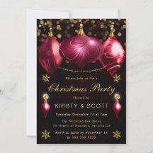 Burgundy Agate Baubles Christmas Dinner Party