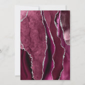 Burgundy Agate Silver Glitter First Holy Communion 招待状 (裏面)