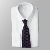 Burgundy and Black Star Neck Tie ネクタイ (タイ)