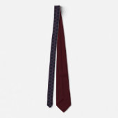 Burgundy and Black Star Neck Tie ネクタイ (裏面)