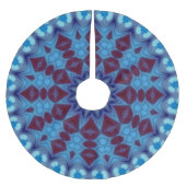 burgundy and blue 001 Tree Skirt ブラッシュドポリエステルツリースカート (正面)