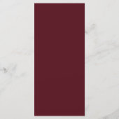 Burgundy and Blush Pink Floral Wedding Menu Card メニュー (裏面)