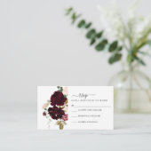 Burgundy and Cream RSVPカード エンクロージャーカード (スタンド正面)