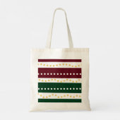 Burgundy and Emerald Golden Polka Dots Christmas  トートバッグ (裏面)