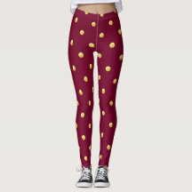 Burgundy and Gold Dot 