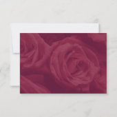 Burgundy and gold elegant wedding response Card 出欠カード (裏面)