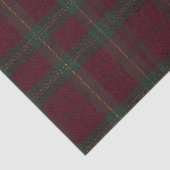 Burgundy and Green Plaid Tartan Tissue Paper 薄葉紙 (詳細)
