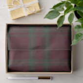Burgundy and Green Plaid Tartan Tissue Paper 薄葉紙 (ギフト)