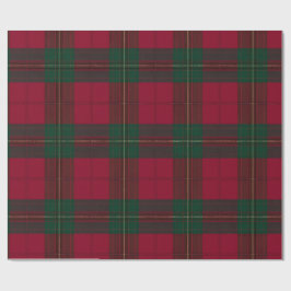 Burgundy and Green Plaid Tartan Wrapping Paper ラッピングペーパー