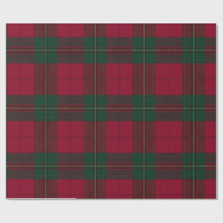 Burgundy and Green Plaid Tartan Wrapping Paper ラッピングペーパー