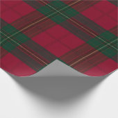 Burgundy and Green Plaid Tartan Wrapping Paper ラッピングペーパー (角)