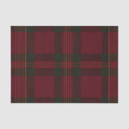 Burgundy and Green Plaid Tissue Paper 薄葉紙