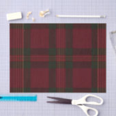 Burgundy and Green Plaid Tissue Paper 薄葉紙 (クラフト)