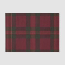 Burgundy and Green Plaid Tissue Paper 薄葉紙
