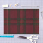 Burgundy and Green Plaid Tissue Paper 薄葉紙 (クラフト)