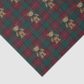 Burgundy and Green Teddy Tartan Tissue Paper 薄葉紙 (詳細)