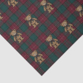 Burgundy and Green Teddy Tartan Tissue Paper 薄葉紙 (詳細)