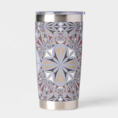 Burgundy and Grey Elegant Pattern Personalised 保温保冷タンブラー (左面)