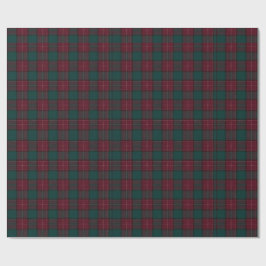Burgundy and Hunter Green Tartan Wrapping Paper ラッピングペーパー